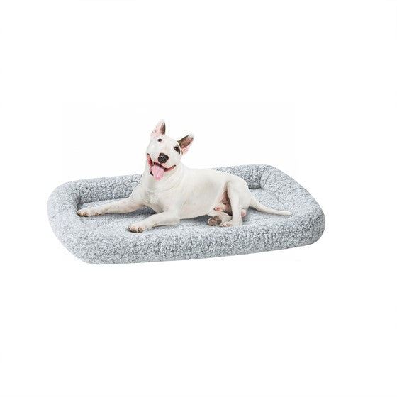 Olliix.com Dog Beds - Back Printed Microberber Bumper Crate Mat Grey