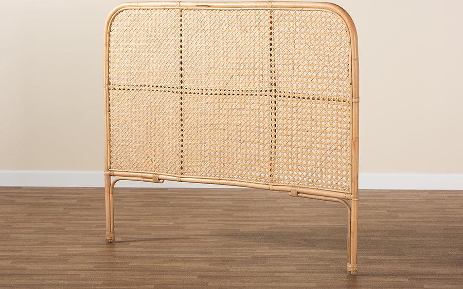 Wholesale Interiors Headboards - Linette Modern Bohemian Natural Rattan Queen Size Standalone Headboard