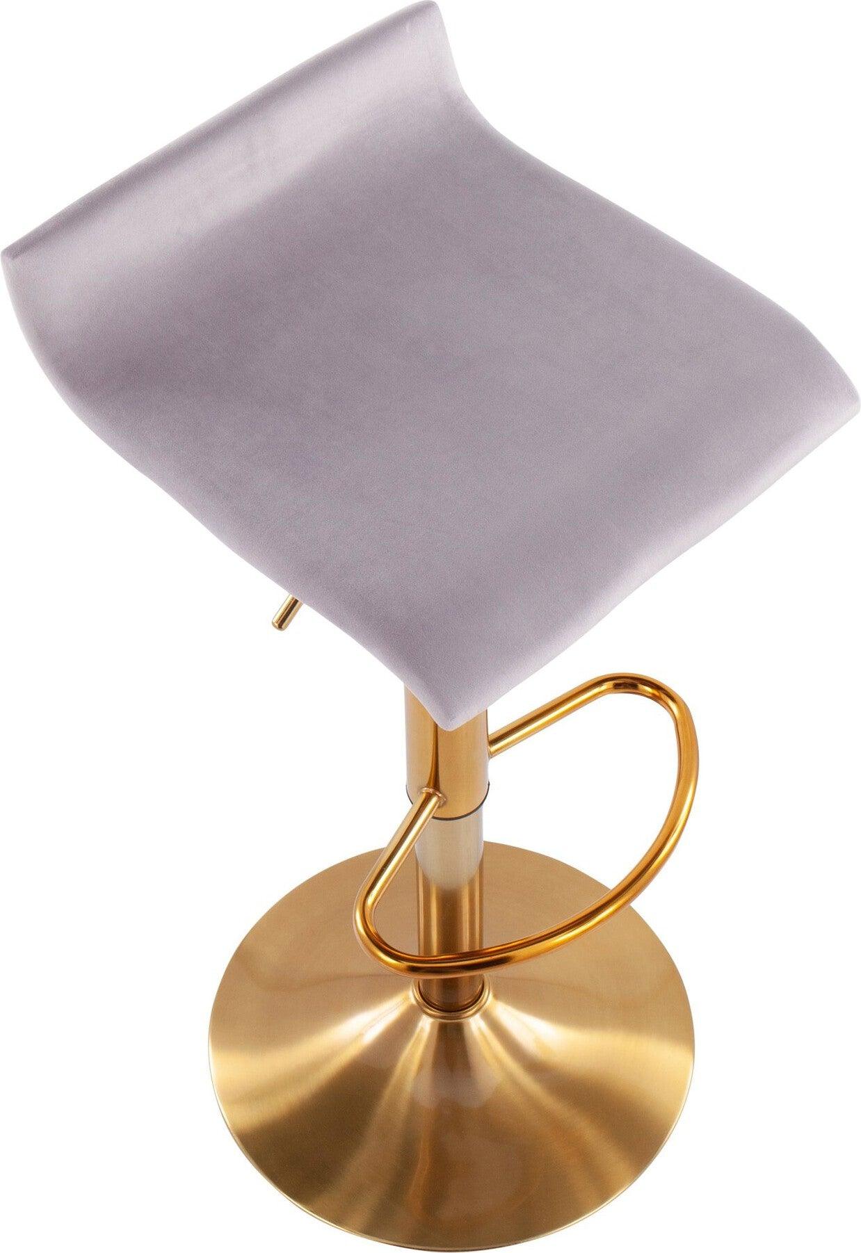 Lumisource Barstools - Ale Barstool Gold & Silver (Set of 2)