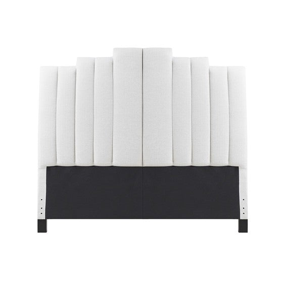 Olliix.com Headboards - Channel Tufted Queen Headboard Ivory Queen