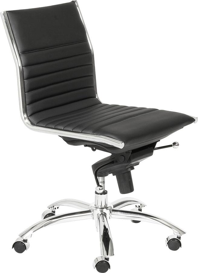 Euro Style Task Chairs - Dirk Low Back Task Chair w/o Armrests Black