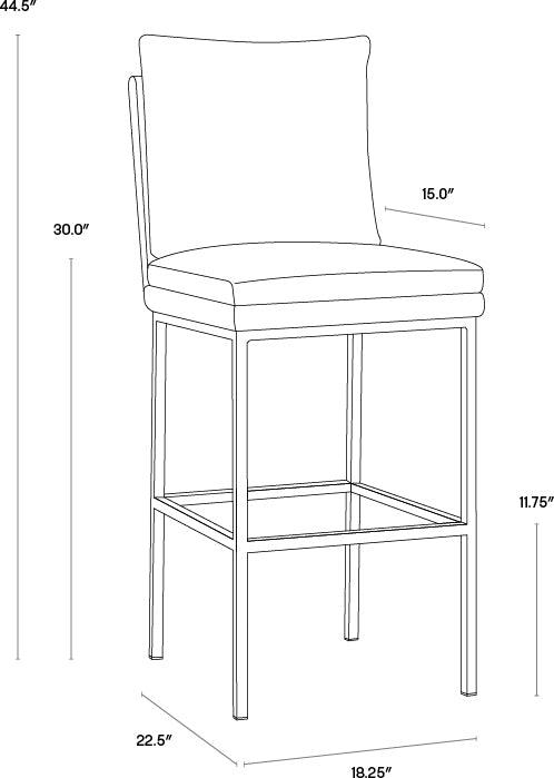 SUNPAN Barstools - Paige Barstool - Bravo Black