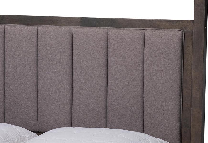 Wholesale Interiors Beds - Natasha Queen Bed Gray & Dark Grayish Oak