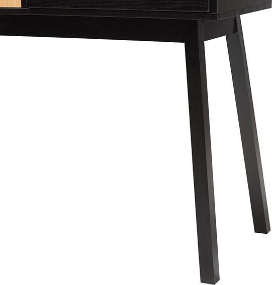 Wholesale Interiors Consoles - Kalani Two-Tone Espresso Brown and Natural Brown Finished Wood 2-Drawer Console Table