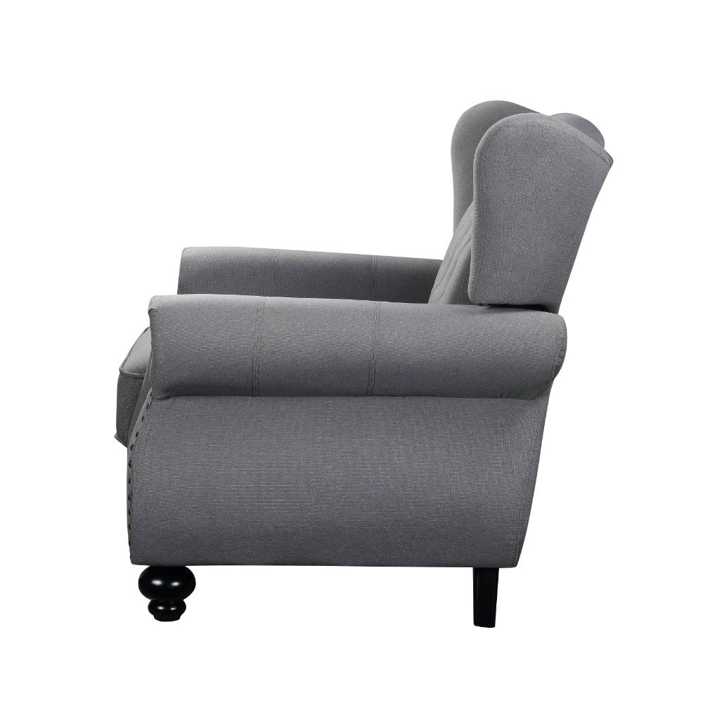ACME Furniture Sofas & Couches - ACME Hannes Loveseat w/2 Pillows, Gray Fabric