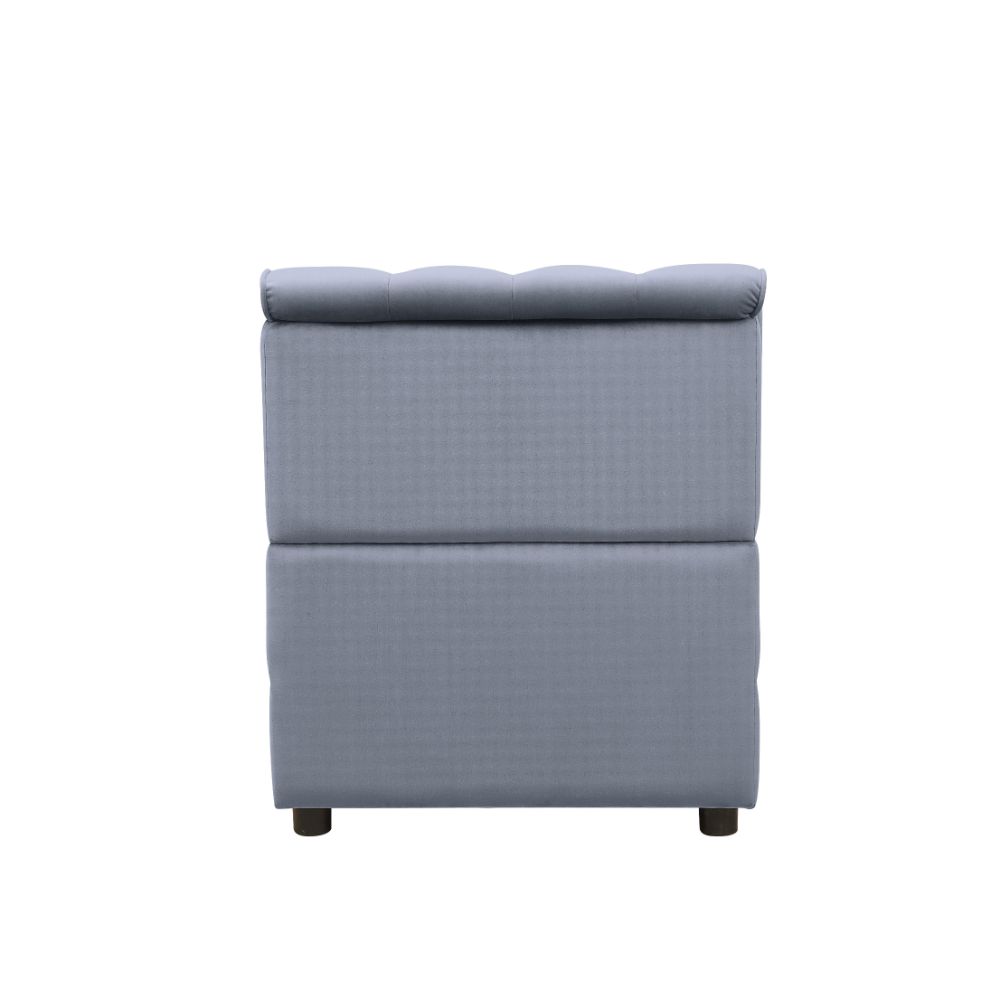 ACME Furniture TV & Media Units - Bois II Modular - Armless Chair, Gray Velvet