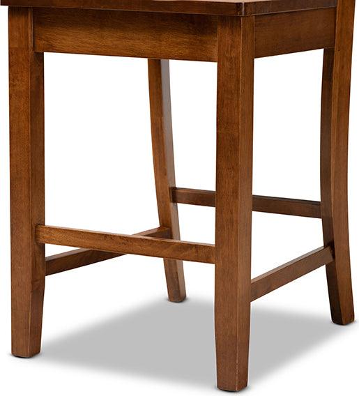 Wholesale Interiors Barstools - Gervais Counter Stool Walnut Brown (Set of 2)