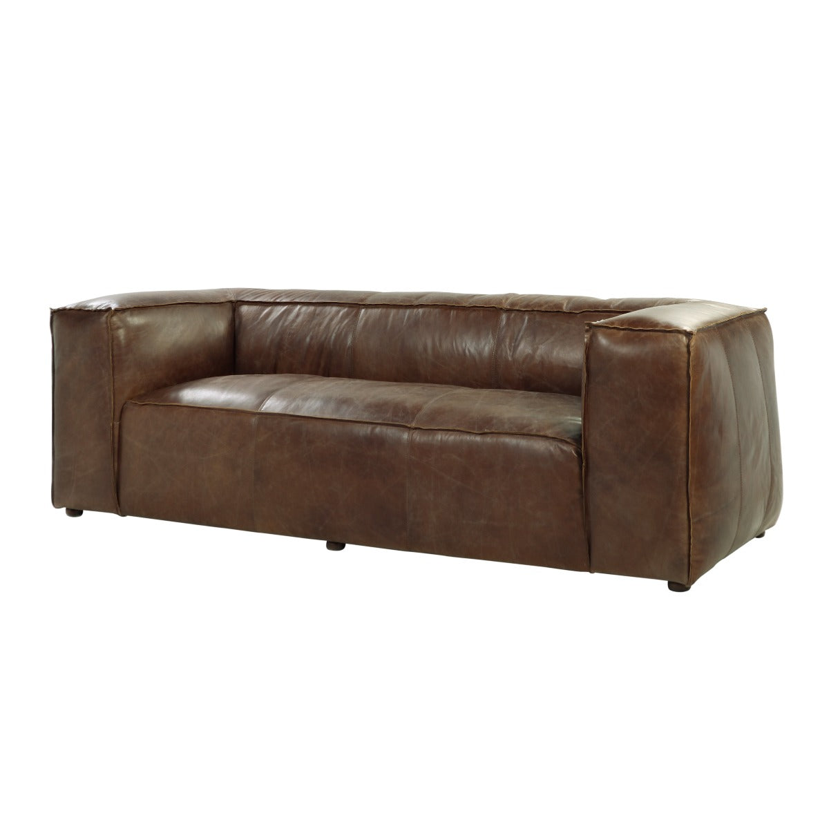 ACME Furniture TV & Media Units - Brancaster Sofa, Retro Brown Top Grain Leather