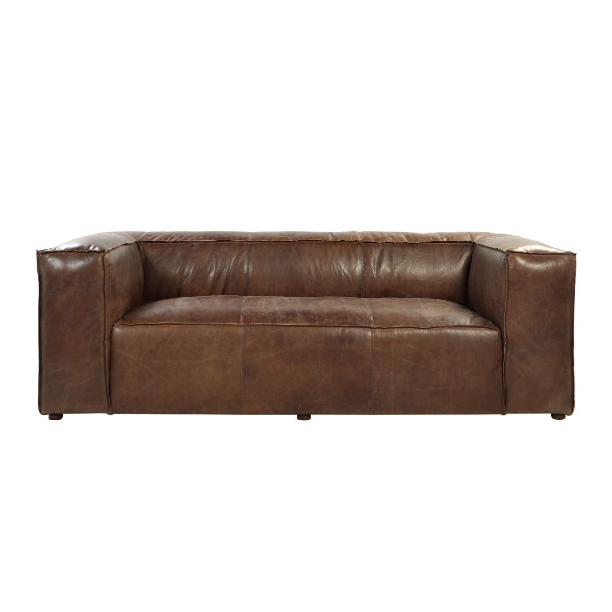 ACME Furniture TV & Media Units - Brancaster Sofa, Retro Brown Top Grain Leather