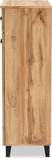 Wholesale Interiors Shoe Storage - Glidden Oak Brown Finished Wood 1-Drawer Shoe Storage Cabinet
