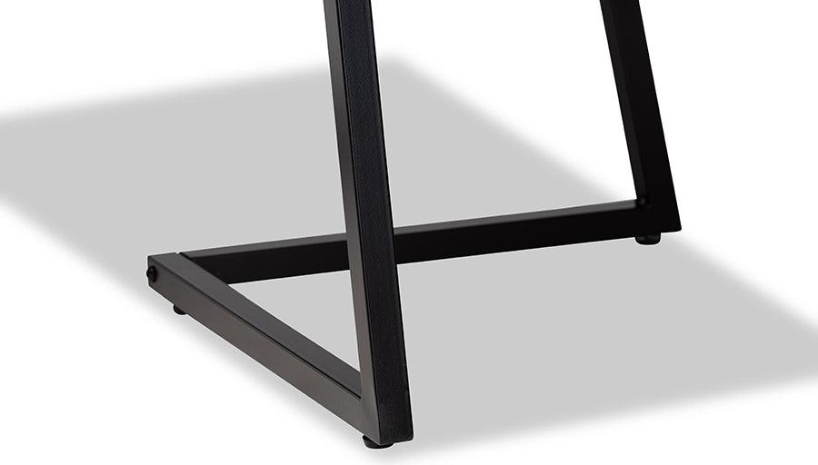 Wholesale Interiors Dining Sets - Roana Walnut Brown Finished Wood and Black Metal 5-Piece Dining Set
