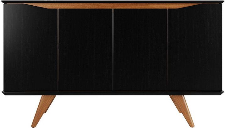 Manhattan Comfort Buffets & Cabinets - Tudor 53.15 Sideboard in Black and Maple Cream
