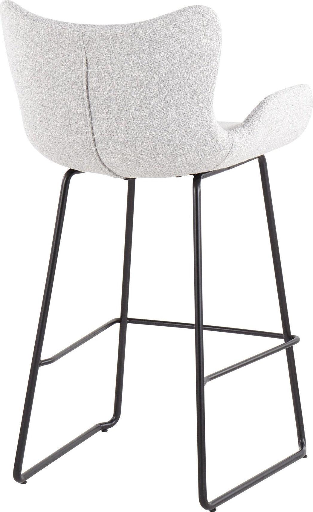 Lumisource Barstools - Tara Counter Stool (Set of 2) Black & Light Gray Noise