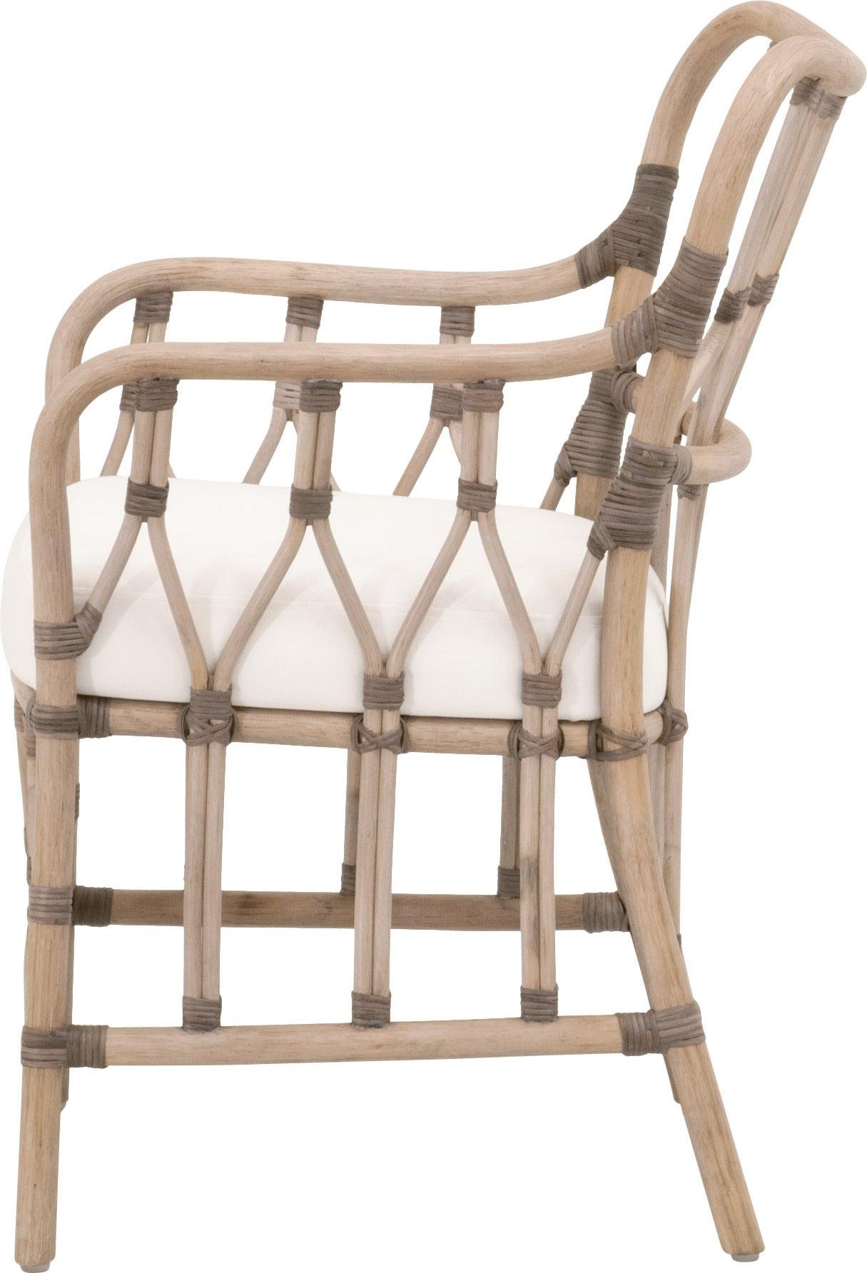 Essentials For Living Accent Chairs - Caprice Arm Chair Blanche Matte Gray