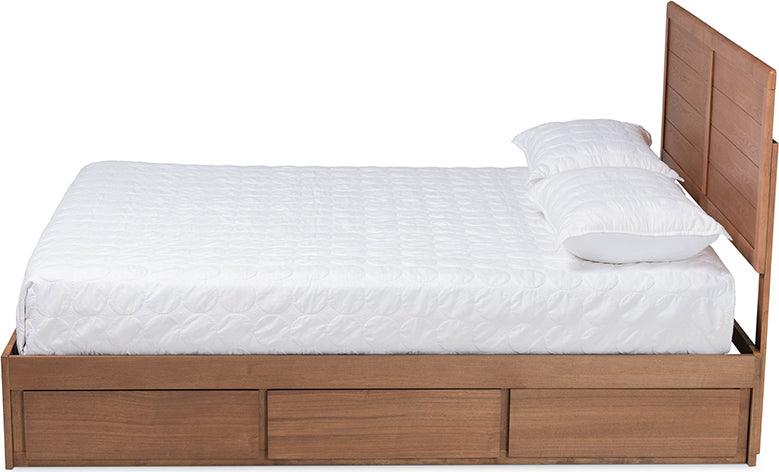 Wholesale Interiors Beds - Lisa Queen Storage Bed Ash walnut