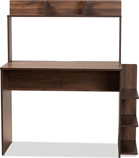Wholesale Interiors Desks - Garnet Desk with Shelves Walnut Brown