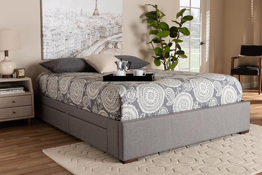 Wholesale Interiors Beds - Leni King Storage Bed Gray