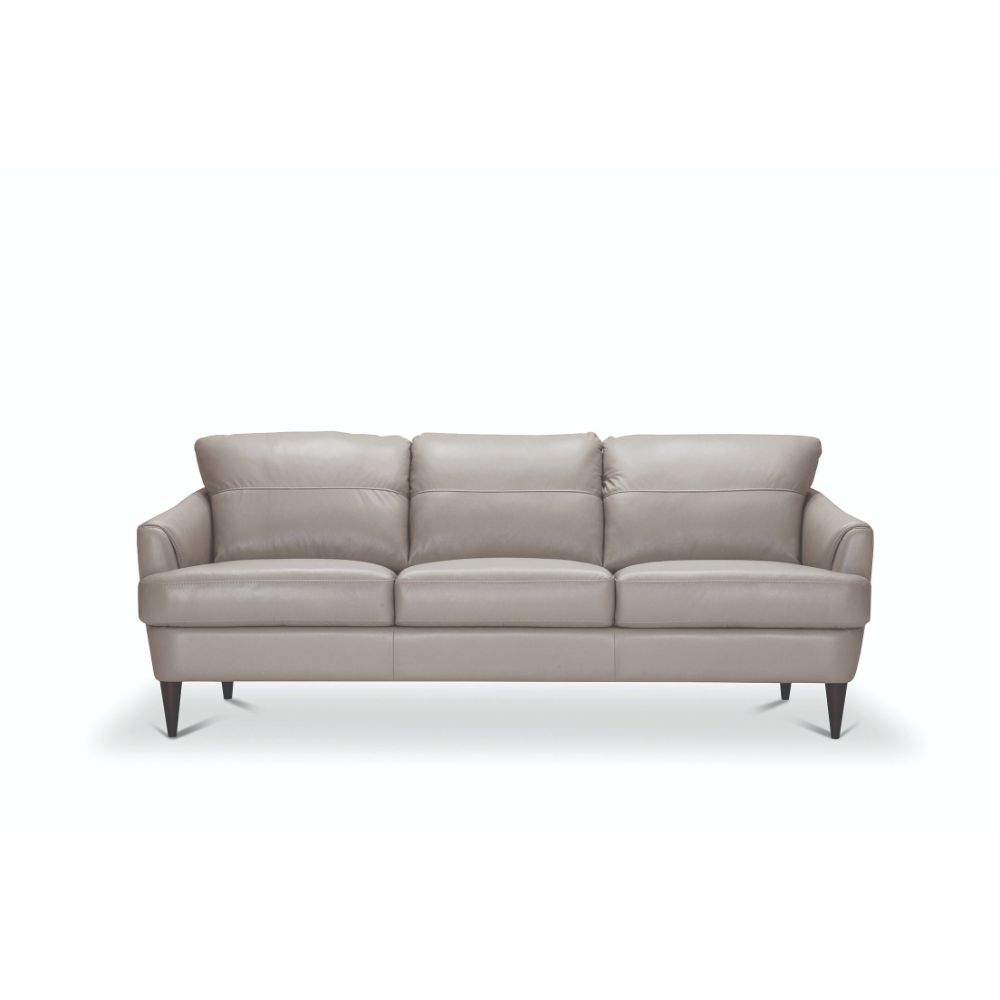 Sofa, Pearl Gray Leather 54575