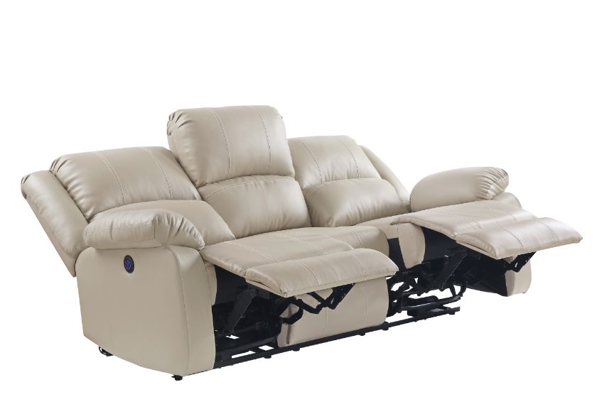 ACME Furniture Sofas & Couches - ACME Zuriel Power Motion Sofa, Beige PU