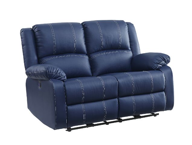 ACME Furniture Sofas & Couches - ACME Zuriel Power Motion Loveseat, Blue PU