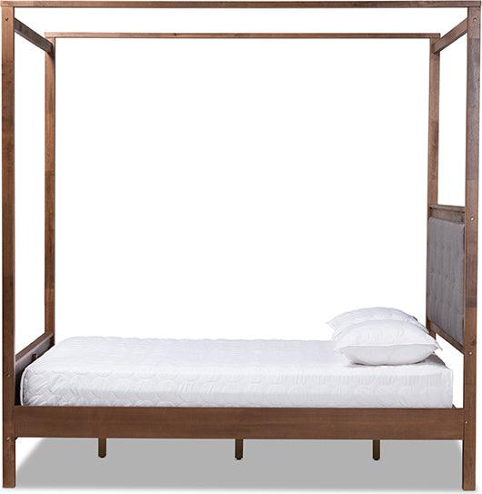 Wholesale Interiors Beds - Natasha King Bed Gray & Walnut Brown