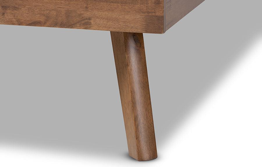 Wholesale Interiors Beds - Devan King Bed Dark Gray & Walnut