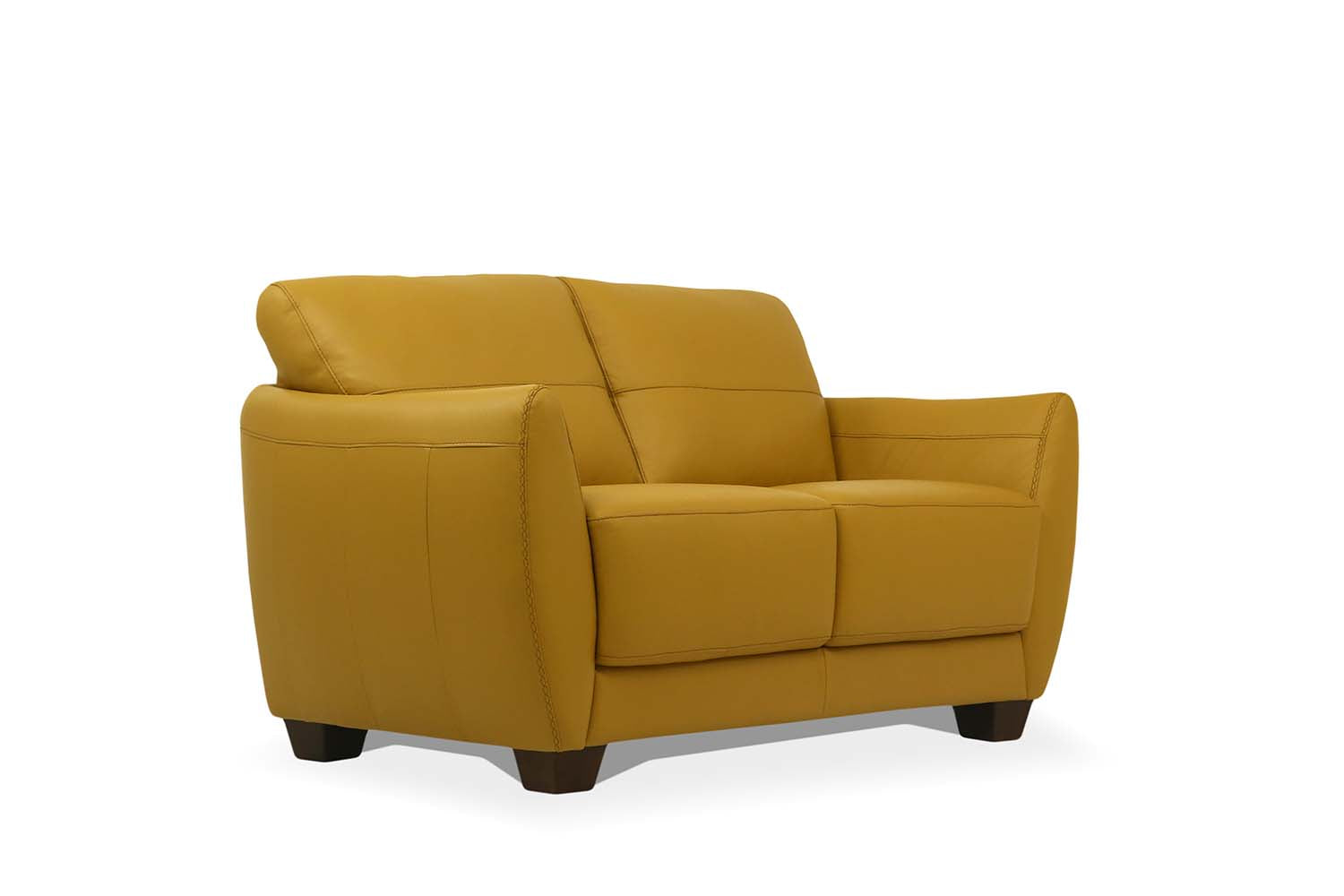 Loveseat, Mustard Leather 54946