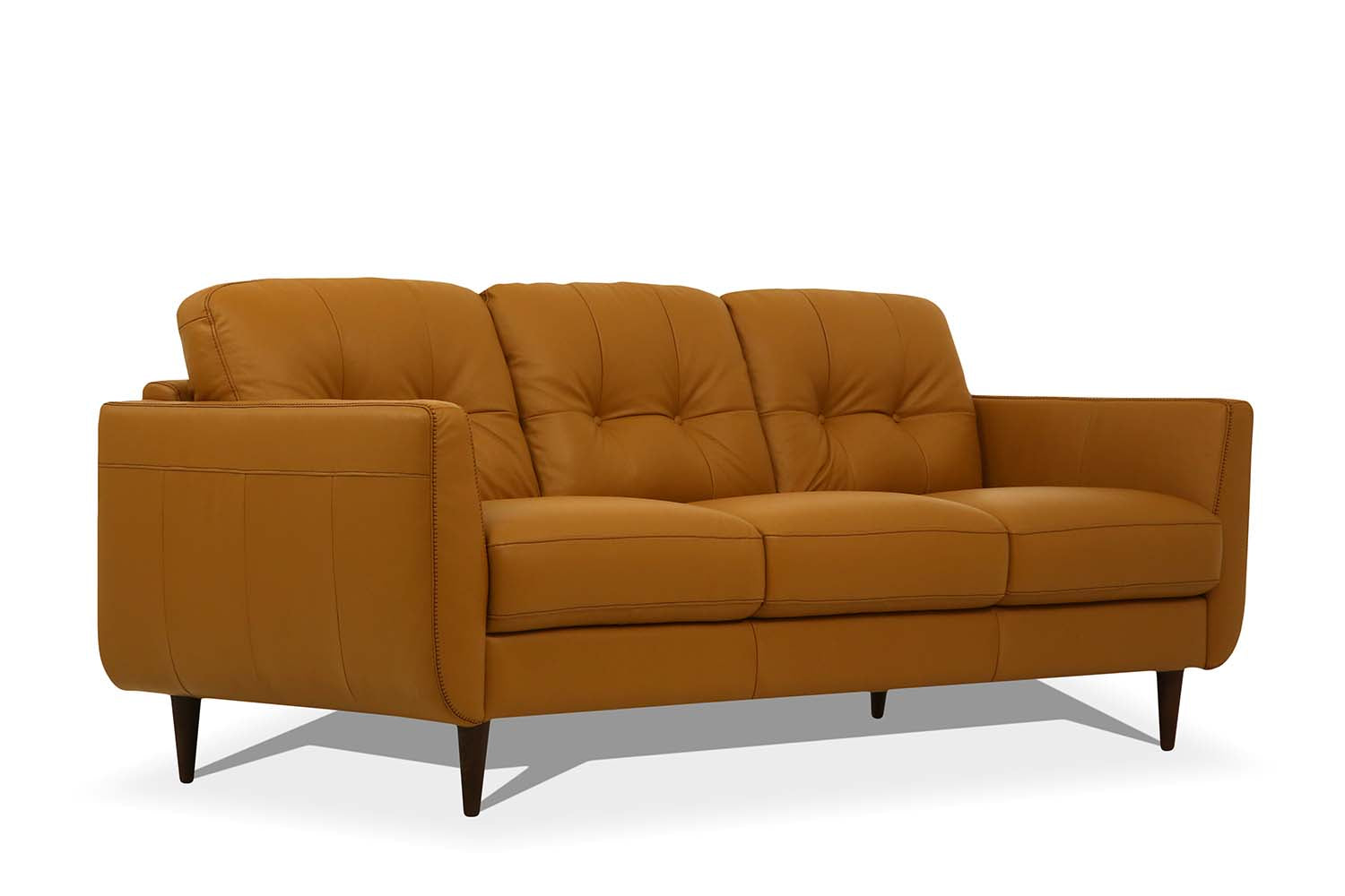Sofa, Camel Leather 54955