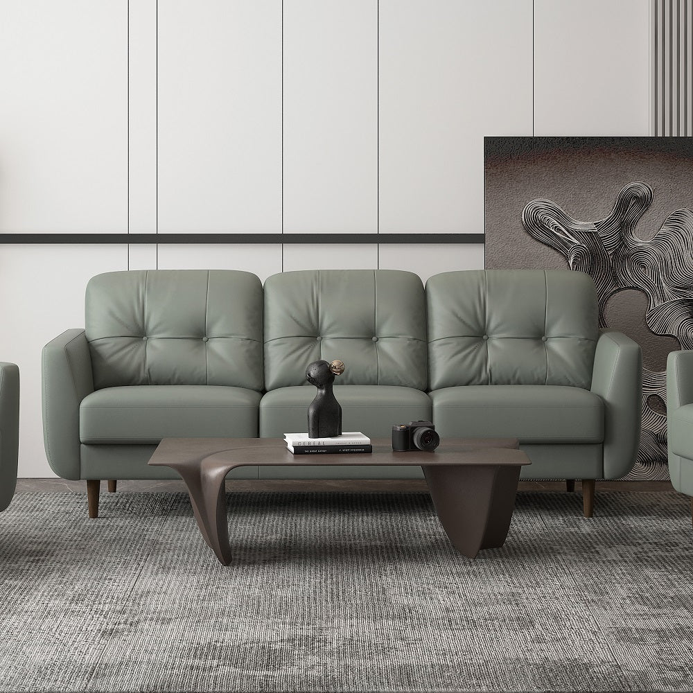 Sofa, Pesto Green Leather 54960