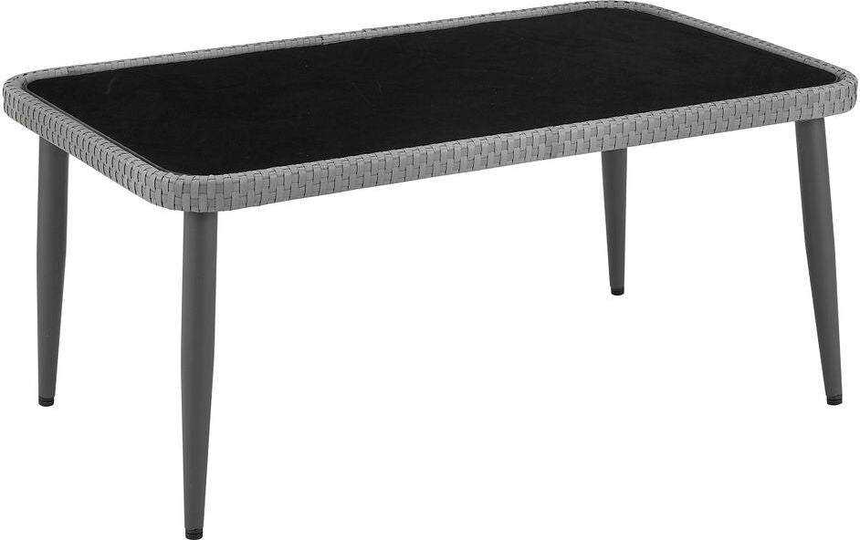 Manhattan Comfort Outdoor Conversation Sets - Riviera Patio 5- Person Conversation Set with Coffee Table with Grey Cushions