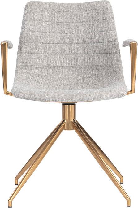 SUNPAN Dining Chairs - Andres Swivel Dining Armchair - Belfast Heather Grey