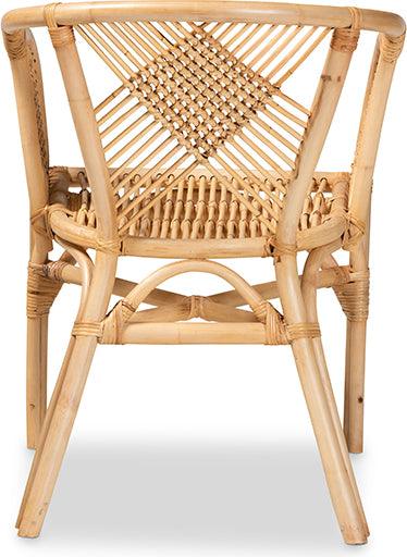 Wholesale Interiors Dining Chairs - Kagama Modern Bohemian Natural Brown Rattan Dining Chair