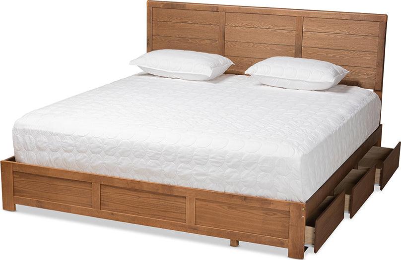 Wholesale Interiors Beds - Lisa King Storage Bed Ash Walnut