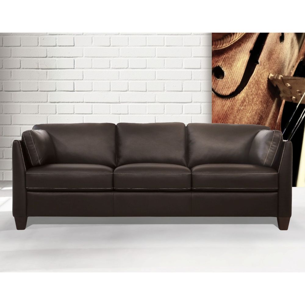 Sofa, Chocolate Leather 55010