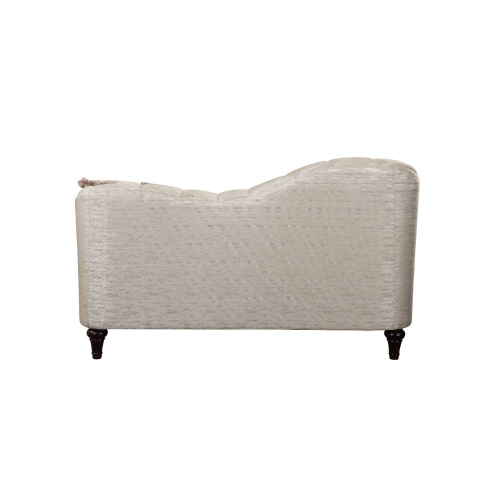 ACME Furniture Sofas & Couches - ACME Athalia Loveseat w/3 Pillows, Shimmering Pearl
