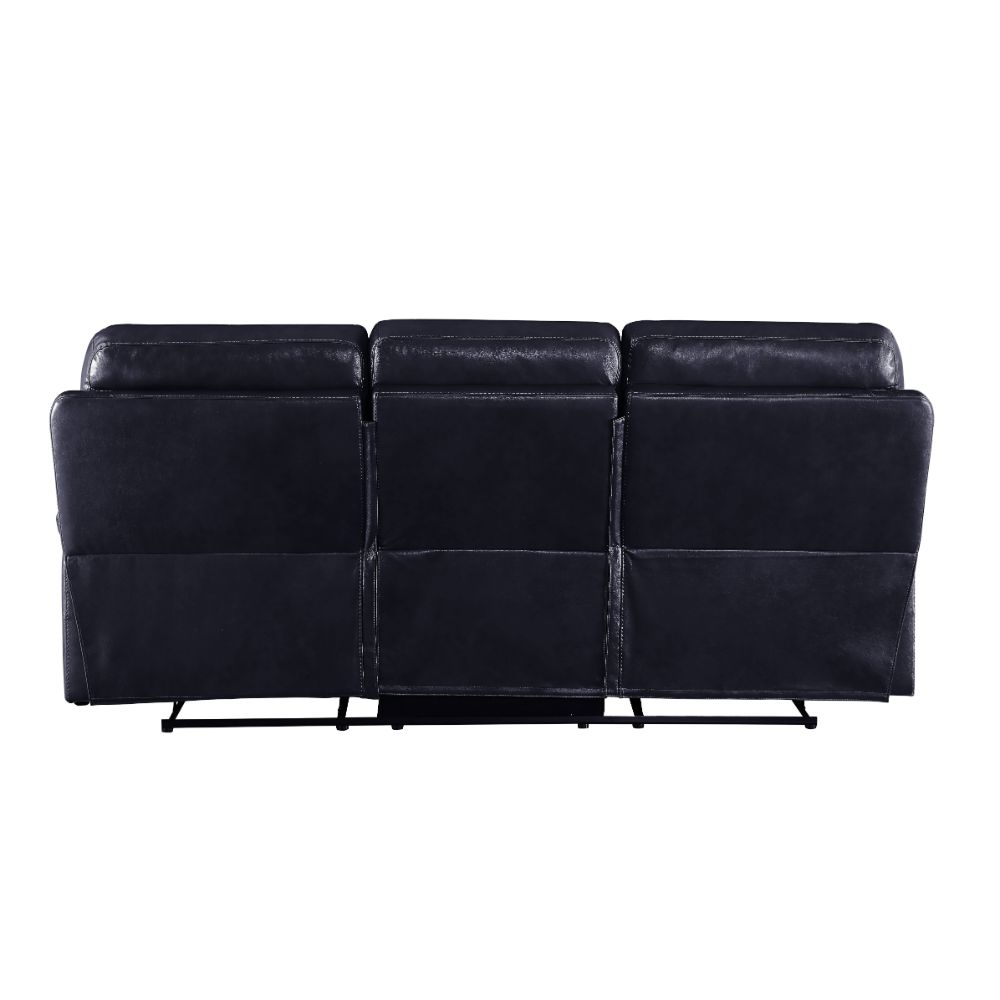 ACME Furniture Sofas & Couches - ACME Aashi Sofa (Motion), Navy Leather-Gel Match