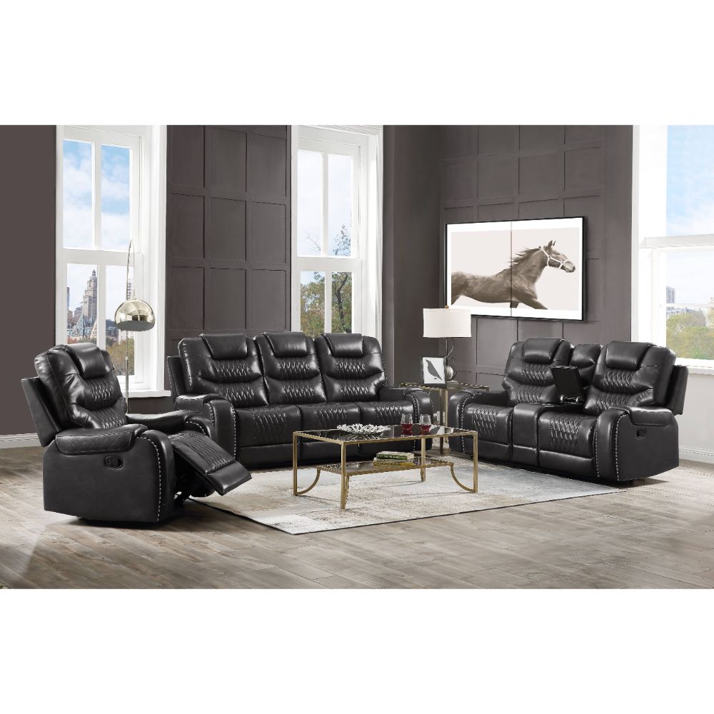 ACME Furniture Sofas & Couches - ACME Braylon Sofa (Motion), Magnetite PU