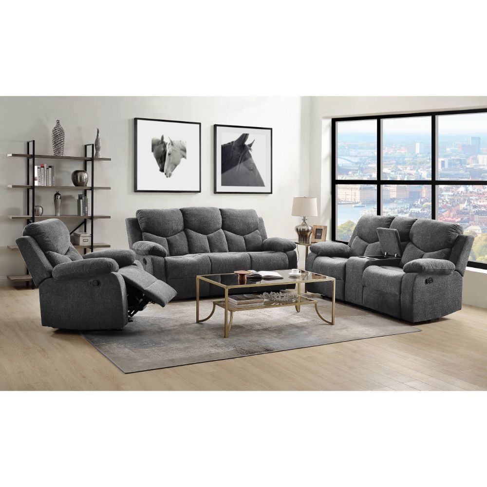 ACME Furniture Sofas & Couches - ACME Kalen Sofa (Motion), Gray Chenille
