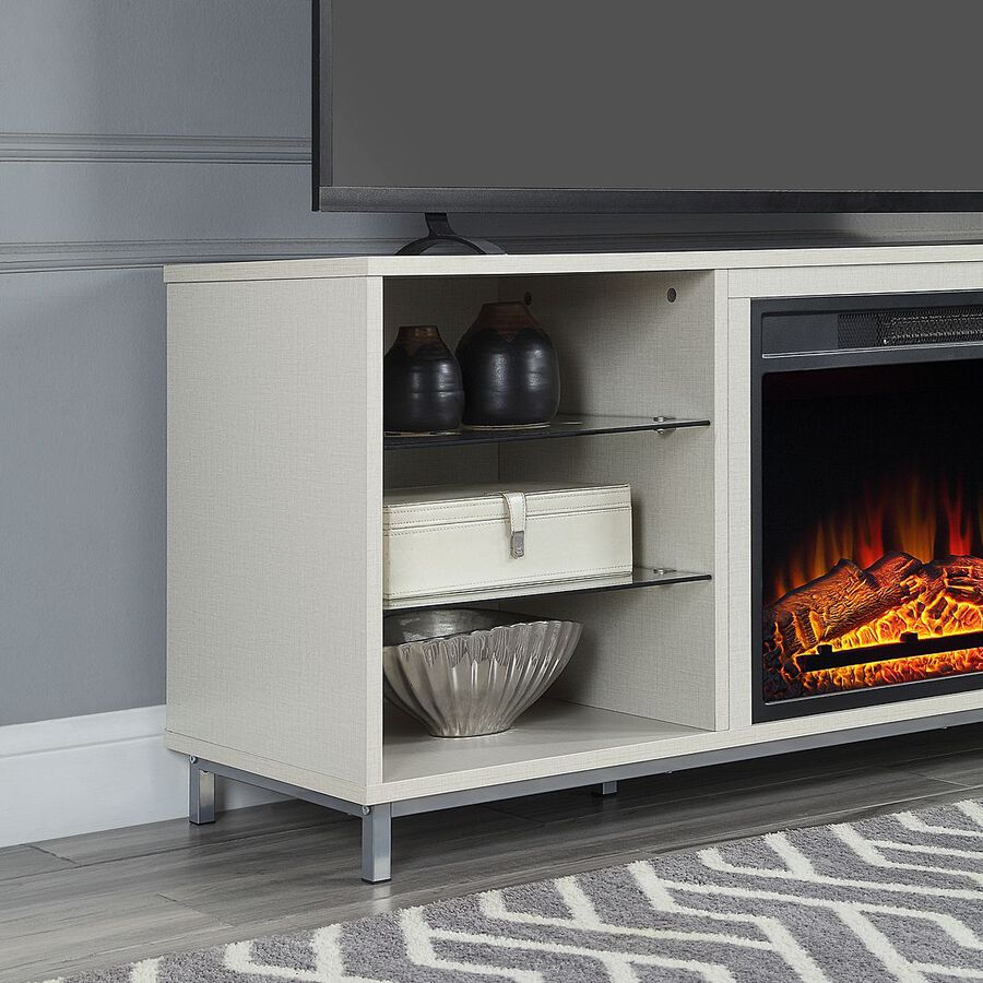 Manhattan Comfort Fireplaces - Brighton Fireplace in Beige