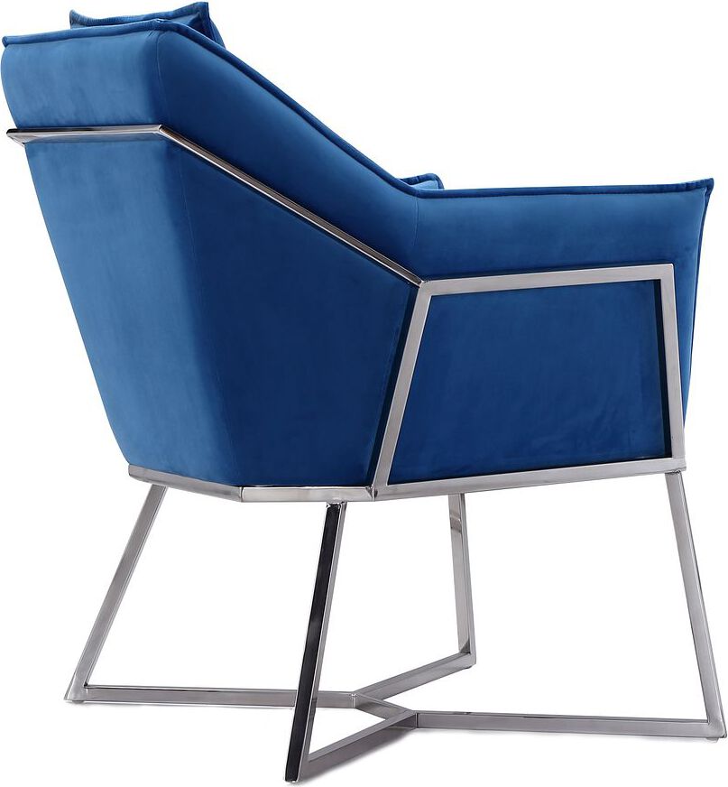 Manhattan Comfort Accent Chairs - Origami Accent Chair in Blue