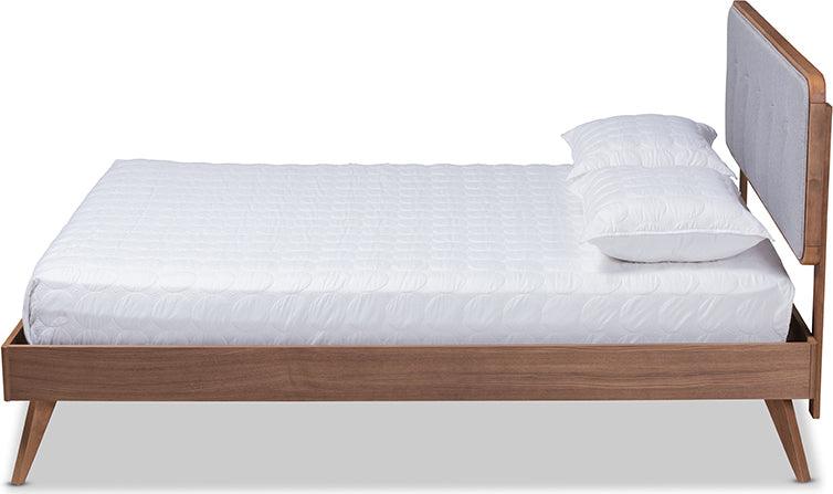 Wholesale Interiors Beds - Dilara Full Bed Gray & Walnut