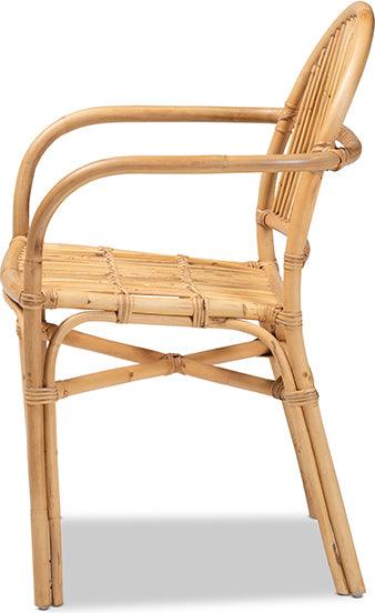 Wholesale Interiors Dining Chairs - Tugera Modern Bohemian Natural Brown Rattan Dining Chair