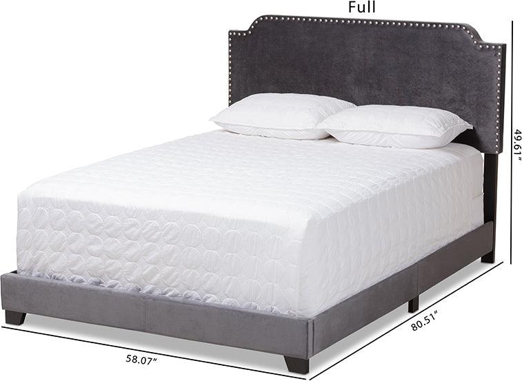 Wholesale Interiors Beds - Darcy King Bed Dark Gray