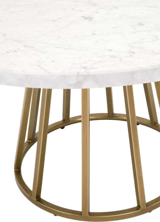 Essentials For Living Dining Tables - Turino Carrera 54 Round Dining Table Base - Brushed Gold