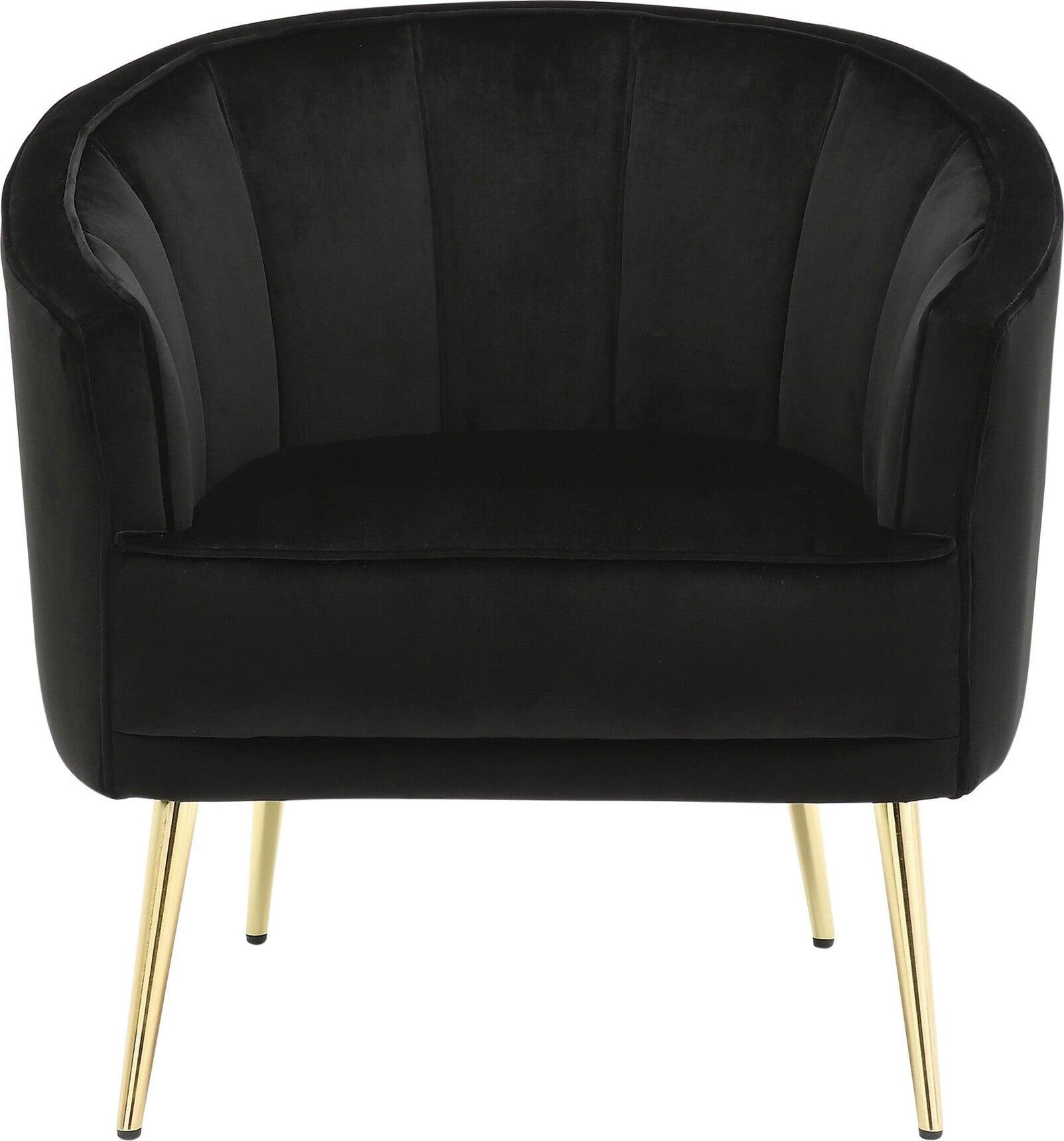 Lumisource Accent Chairs - Tania Accent Chair Gold & Black