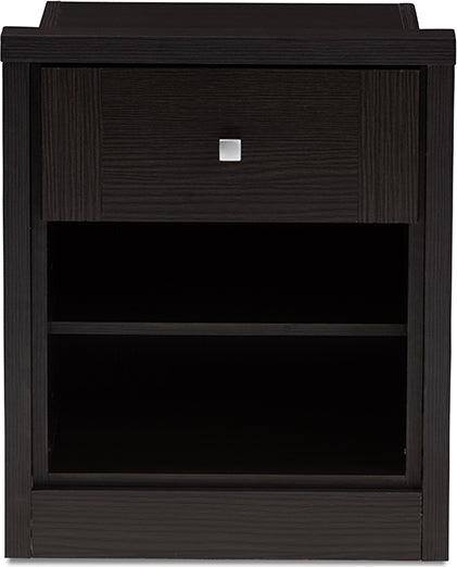 Wholesale Interiors Nightstands & Side Tables - Danette Nightstand Wenge Dark Brown