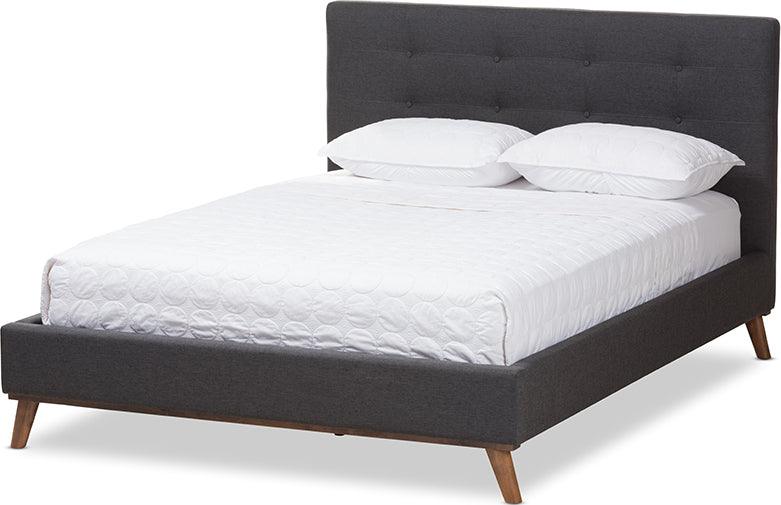 Wholesale Interiors Beds - Valencia Queen Bed Dark Gray