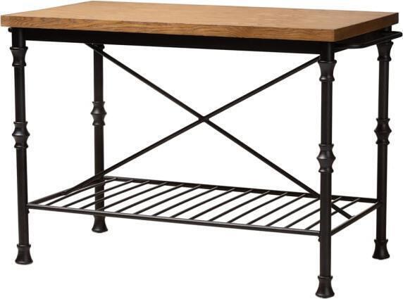 Wholesale Interiors Consoles - Perin Multipurpose Console Table Distressed Ash & Dark Bronze