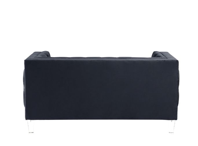 ACME Furniture Sofas & Couches - ACME Ansario Loveseat, Charcoal Velvet