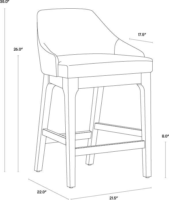 SUNPAN Barstools - Kace Counter Stool - Bravo Metal